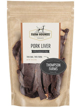 Load image into Gallery viewer, Farm Hounds Pork Liver jerky dog treats sourced from Thompson Farms for high-quality pet nutrition.