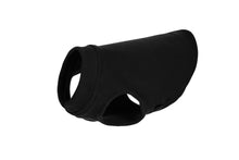 Load image into Gallery viewer, Fleece Vest for dogs, lightweight black fleece vest with built-in leash attachment.