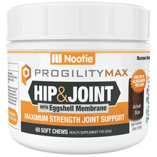 Load image into Gallery viewer, Progility Max Hip & Joint Soft Chew Supplement for dogs, 60 count, supports joint health with eggshell membrane.