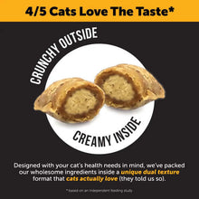 Load image into Gallery viewer, Delicious dual-textured cat treat with crunchy outside and creamy inside for immune support and health.
