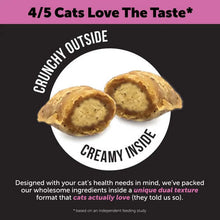 Load image into Gallery viewer, Crunchy outside, creamy inside multivitamin treat for cats, proven delicious by 4 out of 5 cats.