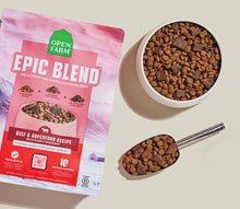 Load image into Gallery viewer, Open Farm Epic Beef & Superfood Blend dog food, featuring high protein kibble and nutritious beef morsels.