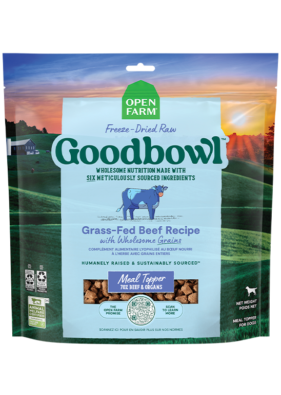 Open Farm Goodbowl Grass-Fed Beef Recipe Freeze Dried Raw Topper
