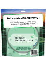 Load image into Gallery viewer, Open Farm Goodbowl bag showing ingredient transparency and lot code for traceability.