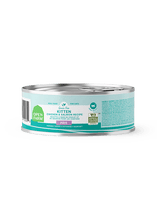 Load image into Gallery viewer, Open Farm Kitten Chicken & Salmon Pâté 2.8oz can, featuring humane ingredients for healthy growth.