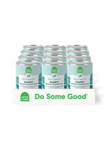 Load image into Gallery viewer, Open Farm Puppy Chicken & Salmon Pâté cans stacked, showcasing nutritious meal for dogs, promoting health and tasty flavor.
