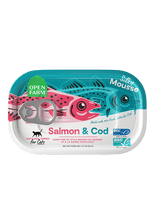 Load image into Gallery viewer, Open Farm Arctic Salmon & Cod Topper for Cats 3.17oz, made with 95% fresh Icelandic fish in a silky mousse texture.