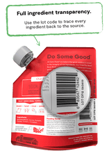 Load image into Gallery viewer, Open Farm Grass-Fed Beef Bone Broth packaging showcasing ingredient transparency and traceability lot code for sourcing.
