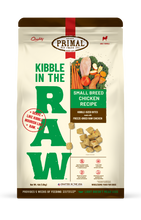 Load image into Gallery viewer, Kibble in the Raw Small Breed Chicken Recipe dog food packaging with freeze-dried bites and nutritious ingredients.
