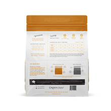 Load image into Gallery viewer, Back packaging of Green Juju Frozen Raw Lamb, featuring ingredients and feeding instructions.