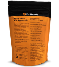 Load image into Gallery viewer, Pet Honesty Cat Hip & Joint Health supplement packaging with crunchy and creamy textures for joint mobility support.