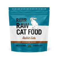 Load image into Gallery viewer, RAWR Cat Sliders Rabbit cat food bag, ideal for kitties with allergies, sourced from trusted farms.