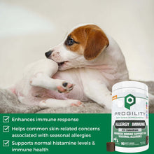 Load image into Gallery viewer, Progility Allergy Relief Soft Chew for pets; supports immune health and helps seasonal allergies with colostrum.