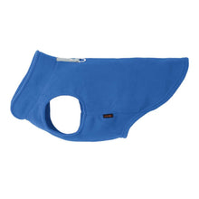Load image into Gallery viewer, Fleece Vest for dogs, soft blue fleece with a built-in leash attachment and pullover design.