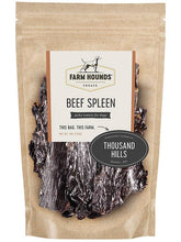 Load image into Gallery viewer, Farm Hounds Beef Spleen jerky dog treats from Thousand Hills, sourced from family farms for healthy pet snacks.