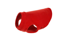 Load image into Gallery viewer, Fleece Vest for dogs in bright red color, made of soft fleece for comfort and warmth, featuring a pullover design.