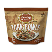 Load image into Gallery viewer, Fromm Bonnihill Farms TurkiBowls lightly cooked turkey recipe dog food package, 3 pack, pet nutrition.
