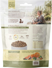 Load image into Gallery viewer, Back of Badlands Ranch dog food package showcasing ingredients and nutritional information for superfood beef.