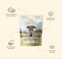 Load image into Gallery viewer, Badlands Ranch Superfood Complete Beef package featuring nutritious beef, salmon, and healthy vegetables for dogs.