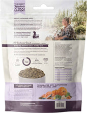 Load image into Gallery viewer, Back of Badlands Ranch Air Dried Superfood Complete Lamb/Venison dog food package showcasing ingredients and benefits.