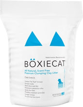 Load image into Gallery viewer, Boxiecat Scent-Free Premium Clumping Clay Cat Litter bag, veterinarian recommended, eliminates odors, 99.9% dust-free.