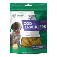 Load image into Gallery viewer, Dr. Marty Cod Crackers 4oz bag, 100% wild-caught cod skin treats for dogs, grain-free and air-dried.