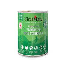 Load image into Gallery viewer, FirstMate Cage-Free Turkey & Rice formula for cats, grain-friendly and made with Canadian turkey.
