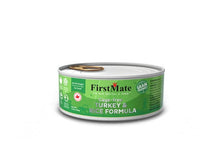 Load image into Gallery viewer, FirstMate Cage-Free Turkey & Rice formula for cats in a 400g can, gluten-free, no added hormones, made in Canada.