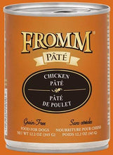 Load image into Gallery viewer, Fromm Chicken Pate 12oz can for dogs, grain-free, made with minced chicken and vegetables.