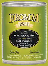 Load image into Gallery viewer, Fromm Lamb & Sweet Potato Pate can, 12oz, grain-free dog food, made with finely minced lamb and vegetables.