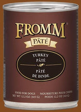 Load image into Gallery viewer, Fromm Turkey Pâté 12oz can for dogs, featuring finely minced turkey and wholesome ingredients.