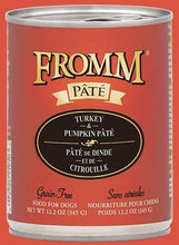 Load image into Gallery viewer, Fromm Turkey & Pumpkin Pâté 12oz can for dogs, grain-free, made with turkey, pumpkin, and veggies.