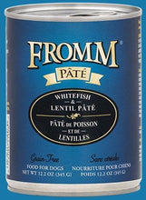 Load image into Gallery viewer, Fromm Whitefish & Lentil Pate 12oz can, grain-free dog food with whitefish and lentils, nutritious pet meal.