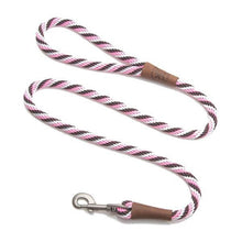 Load image into Gallery viewer, Mendota Snap Leash - Large 1/2" braided leash, pink and black, made of waterproof polypropylene, perfect for walks.