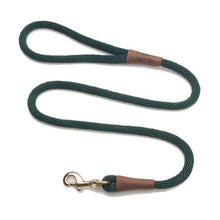 Load image into Gallery viewer, Mendota large braided snap leash in green, made of waterproof polypropylene rope, perfect for walking and outdoor use.