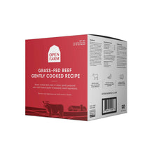 Load image into Gallery viewer, Open Farm gently cooked grass-fed beef box featuring humanely raised ingredients and nutrition facts.