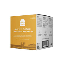 Load image into Gallery viewer, Open Farm Harvest Chicken Gently Cooked Recipe packaging with humanely raised ingredients and non-GMO veggies.
