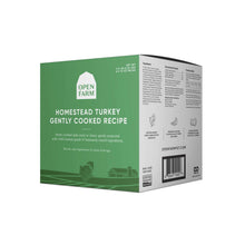 Load image into Gallery viewer, Open Farm Homestead Turkey Gently Cooked recipe packaging featuring human-grade ingredients.