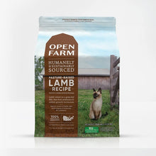 Load image into Gallery viewer, Open Farm Pasture-Raised Lamb for Cats, high protein, grass-fed, ethically sourced, with non-GMO cranberries and superfoods.