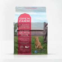 Load image into Gallery viewer, Open Farm Wild-Caught Salmon for Cats package featuring ethically sourced ingredients and a healthy recipe.