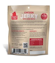 Load image into Gallery viewer, Plato Chicken Jerky with Bone Broth package showcasing ingredients and nutritional benefits, made with cage-free chicken.