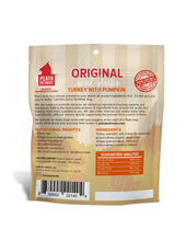 Load image into Gallery viewer, Plato Real Strip Turkey w/ Pumpkin package showcasing ingredients and nutritional benefits for pets.