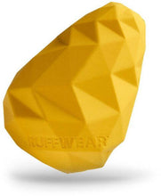 Load image into Gallery viewer, Ruffwear Gnawt-a-Cone dog toy, yellow resilient latex rubber, textured surface for gum massage and erratic bounce.
