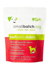 Load image into Gallery viewer, Smallbatch Frozen Beef for dogs, 88% beef, organic veggies, healthy raw diet in eco-friendly packaging.