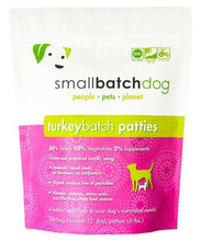 Load image into Gallery viewer, Smallbatch Frozen Turkey dog food packaging featuring 88% humanely raised turkey and organic vegetables.
