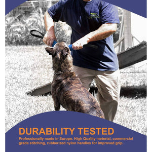 Viper French Linen Tug Dog Toy durability tested with strong grip and high-quality material for interactive play.
