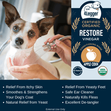Load image into Gallery viewer, 4-Legger RESTORE Organic Apple Cider Vinegar Conditioning Rinse for Dogs