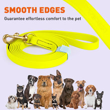 Load image into Gallery viewer, Viper Biothane 20 ft Dog Leash - Long Line Lead in bright yellow with smooth edges for pet comfort.