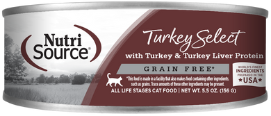 NutriSource Grain Free Turkey & Turkey Liver Cat 5oz