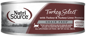 NutriSource Grain Free Turkey & Turkey Liver Cat 5oz